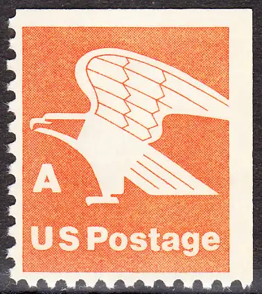 USA Michel 1341D / Scott 1736 postfrisch Einzelmarke (oben/rechts ungezähnt) - Adler; Emblem der US-Post