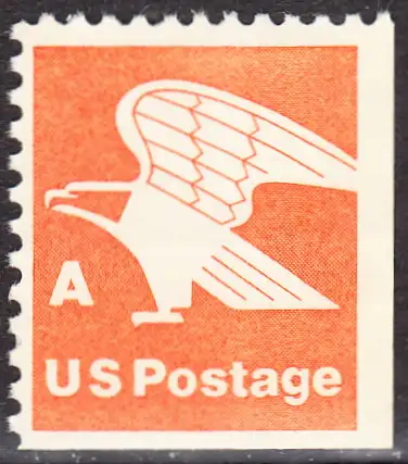 USA Michel 1341D / Scott 1736 postfrisch Einzelmarke (unten/rechts ungezähnt) - Adler; Emblem der US-Post