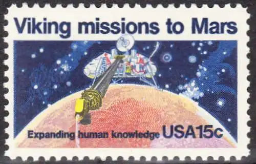 USA Michel 1356 / Scott 1759 postfrisch EINZELMARKE (a2) - 2. Jahrestag der Landung von Viking I auf dem Planeten Mars