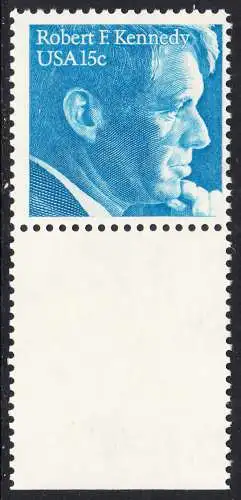 USA Michel 1371 / Scott 1770 EINZELMARKE RAND unten - Robert Francis Kennedy, Politiker