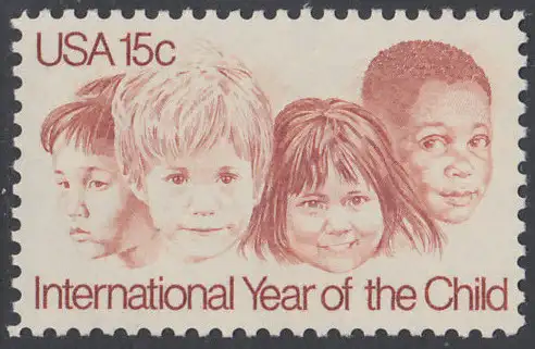 USA Michel 1373 / Scott 1772 postfrisch EINZELMARKE (a2) - Internationales Jahr des Kindes
