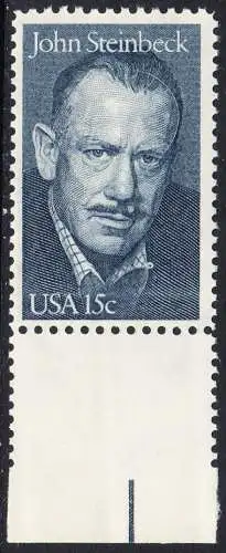 USA Michel 1374 / Scott 1773 postfrisch EINZELMARKE RAND unten (a2) - John Steinbeck (1902-1968), Romanschriftsteller