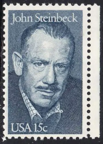 USA Michel 1374 / Scott 1773 postfrisch EINZELMARKE RAND rechts - John Steinbeck (1902-1968), Romanschriftsteller