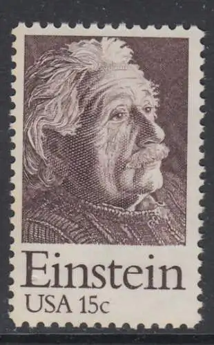USA Michel 1375 / Scott 1774 postfrisch EINZELMARKE (a2) - Albert Einstein (1879-1955), Physiker, Nobelpreis 1921