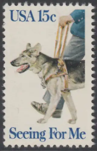 USA Michel 1390 / Scott 1787 postfrisch EINZELMARKE (a3) - Blindenhunde in Amerika