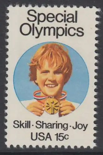 USA Michel 1392 / Scott 1788 postfrisch EINZELMARKE (a2) - Special Olympics, Brockport, NY