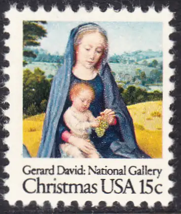 USA Michel 1402 / Scott 1799 postfrisch EINZELMARKE (a3) - Weihnachten: Madonna mit Kind