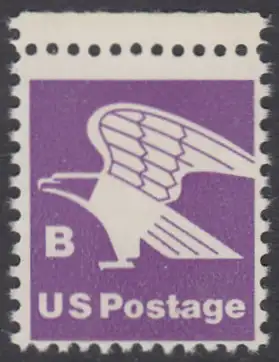 USA Michel 1457A / Scott 1818 postfrisch EINZELMARKE RAND oben (a2) - Adler, Emblem der US-Post