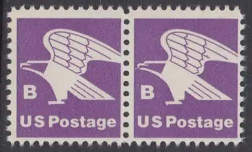 USA Michel 1457A / Scott 1818 postfrisch horiz.PAAR (a2) - Adler, Emblem der US-Post