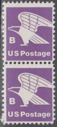 USA Michel 1457A / Scott 1818 postfrisch vert.PAAR (a3) - Adler, Emblem der US-Post