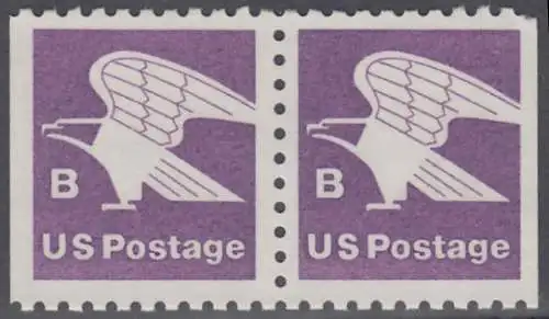 USA Michel 1457D / Scott 1819 postfrisch horiz.PAAR (rechts & links ungezähnt / a2) - Adler, Emblem der US-Post