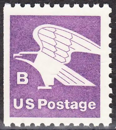 USA Michel 1457D / Scott 1819 postfrisch EINZELMARKE (links ungezähnt / a2) - Adler, Emblem der US-Post