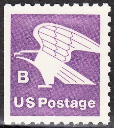 USA Michel 1457D / Scott 1819 postfrisch EINZELMARKE (links ungezähnt / a3) - Adler, Emblem der US-Post