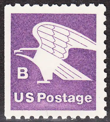 USA Michel 1457D / Scott 1819 postfrisch EINZELMARKE (links ungezähnt / a4) - Adler, Emblem der US-Post
