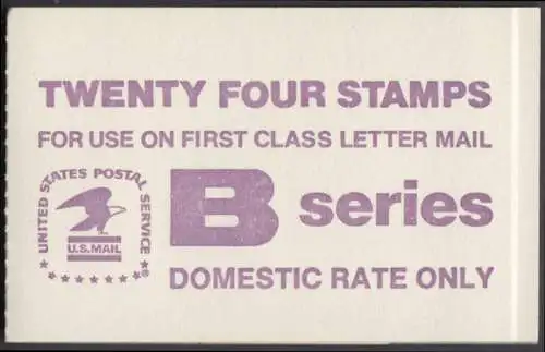 USA Michel 1457D / Scott 1819 postfrisch MARKENHEFTCHEN(24) - Adler, Emblem der US-Post