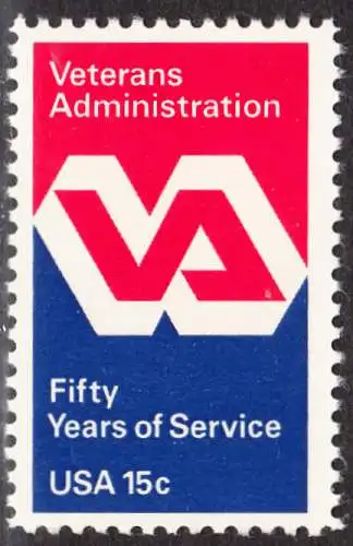 USA Michel 1432 / Scott 1825 postfrisch EINZELMARKE (a3) - 50 Jahre Veteranenverwaltung