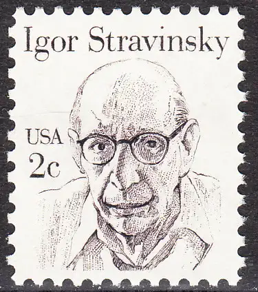USA Michel 1612 / Scott 1845 postfrisch EINZELMARKE (a2) - Amerikanische Persönlichkeiten: Igor Strawinsky (1882-1971), Komponist