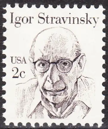 USA Michel 1612 / Scott 1845 postfrisch EINZELMARKE (a3) - Amerikanische Persönlichkeiten: Igor Strawinsky (1882-1971), Komponist
