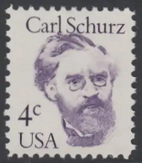 USA Michel 1632 / Scott 1847 postfrisch EINZELMARKE (a2) - Amerikanische Persönlichkeiten: Carl Schurz (1829-1906), Politiker
