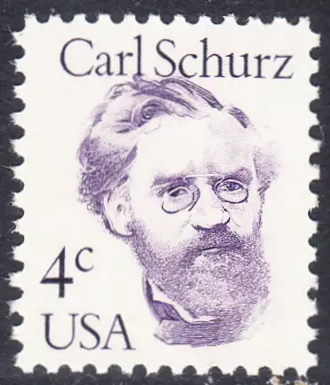 USA Michel 1632 / Scott 1847 postfrisch EINZELMARKE (a3) - Amerikanische Persönlichkeiten: Carl Schurz (1829-1906), Politiker