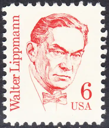 USA Michel 1766 / Scott 1849 postfrisch EINZELMARKE (a3) - Amerikanische Persönlichkeiten: Walter Lippmann (1889-1974), Journalist