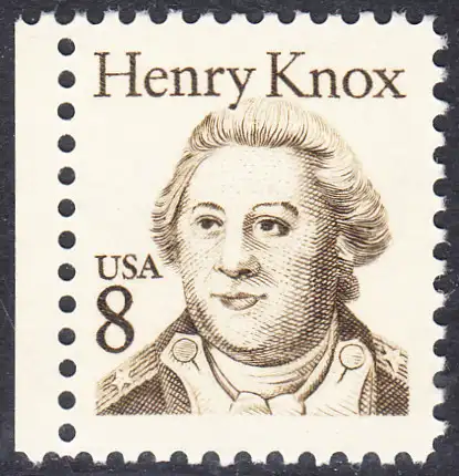 USA Michel 1760 / Scott 1851 postfrisch EINZELMARKE RAND links (a3) - Amerikanische Persönlichkeiten: General Henry Knox (1750-1806), Kriegsminister
