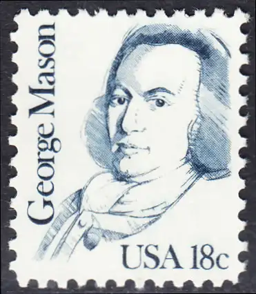 USA Michel 1468 / Scott 1858 postfrisch EINZELMARKE (a2) - Amerikanische Persönlichkeiten: George Mason (1725-1792), Politiker