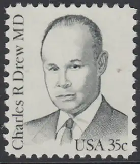 USA Michel 1490 / Scott 1865 postfrisch EINZELMARKE (a2) - Amerikanische Persönlichkeiten: Charles R. Drew (1904-1950), Arzt