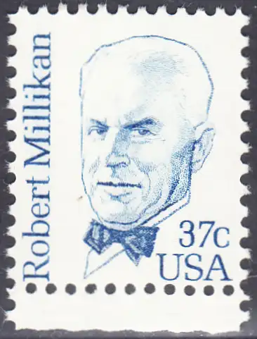 USA Michel 1526 / Scott 1866 postfrisch EINZELMARKE RAND unten (a1) - Amerikanische Persönlichkeiten: Robert A. Millikan (1868-1953), Physiker, Nobelpreis 1923