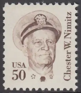 USA Michel 1728 / Scott 1869 postfrisch EINZELMARKE (a3) - Amerikanische Persönlichkeiten: Chester W. Nimitz (1885-1966), Admiral