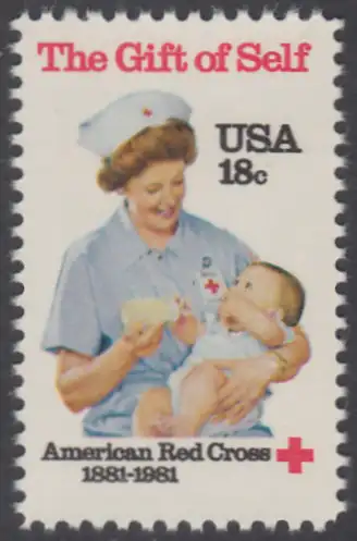 USA Michel 1467 / Scott 1910 postfrisch EINZELMARKE (a2) - Amerikanisches Rotes Kreuz