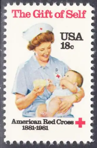 USA Michel 1467 / Scott 1910 postfrisch EINZELMARKE (a3) - Amerikanisches Rotes Kreuz