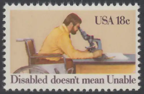 USA Michel 1497 / Scott 1925 postfrisch EINZELMARKE (a4) - Internationales Jahr der Behinderten