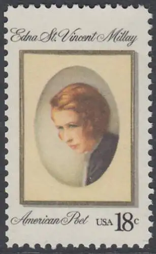 USA Michel 1498 / Scott 1926 postfrisch EINZELMARKE (a2) - Edna St. Vincent Millay (1892-1950), Dichterin