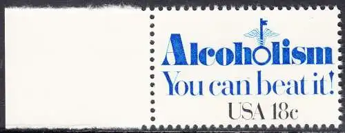 USA Michel 1499 / Scott 1927 postfrisch EINZELMARKE RAND links (a2) - Kampf gegen den Alkoholismus