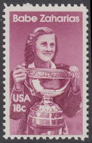 USA Michel 1504 / Scott 1932 postfrisch EINZELMARKE (a2) - Sportler: Mildred D. -Babe- Zaharias (1911-1956), Basketball- und Golfspielerin