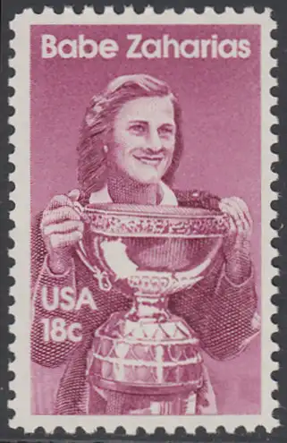 USA Michel 1504 / Scott 1932 postfrisch EINZELMARKE (a3) - Sportler: Mildred D. -Babe- Zaharias (1911-1956), Basketball- und Golfspielerin