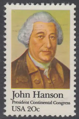 USA Michel 1515 / Scott 1941 (ohne Gummi) EINZELMARKE - John Hanson (1721-1783), erster Präsident des Kontinentalkongresses