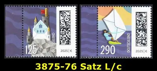 BUND 2025 Michel-# 3875-3876 postfrisch SATZ(2) EINZELMARKEN RÄNDER links (c)