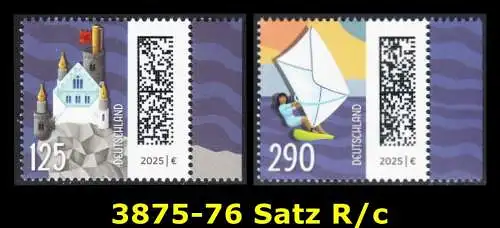 BUND 2025 Michel-# 3875-3876 postfrisch SATZ(2) EINZELMARKEN RÄNDER rechts (c)