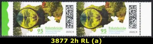 BUND 2025 Michel-# 3877 postfrisch horiz.PAAR RÄNDER rechts/links (a)
