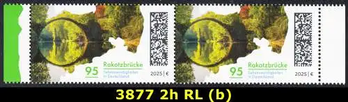 BUND 2025 Michel-# 3877 postfrisch horiz.PAAR RÄNDER rechts/links (b)