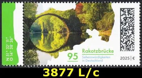 BUND 2025 Michel-# 3877 postfrisch EINZELMARKE RAND links (c)