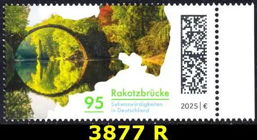 BUND 2025 Michel-# 3877 postfrisch EINZELMARKE RAND rechts