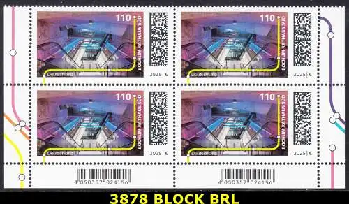 BUND 2025 Michel-# 3878 postfrisch BLOCK ECKRÄNDER unten links & rechts