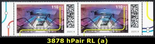 BUND 2025 Michel-# 3878 postfrisch horiz.PAAR RÄNDER rechts/links (a)