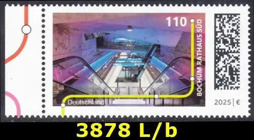 BUND 2025 Michel-# 3878 postfrisch EINZELMARKE RAND links (b)