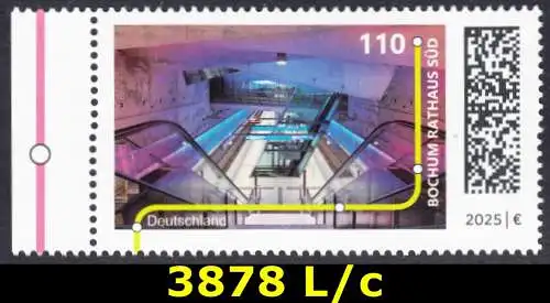 BUND 2025 Michel-# 3878 postfrisch EINZELMARKE RAND links (c)