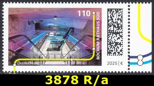 BUND 2025 Michel-# 3878 postfrisch EINZELMARKE RAND rechts (a)