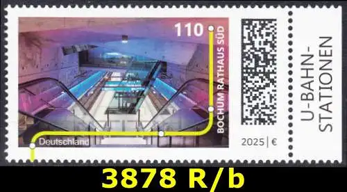 BUND 2025 Michel-# 3878 postfrisch EINZELMARKE RAND rechts (b)